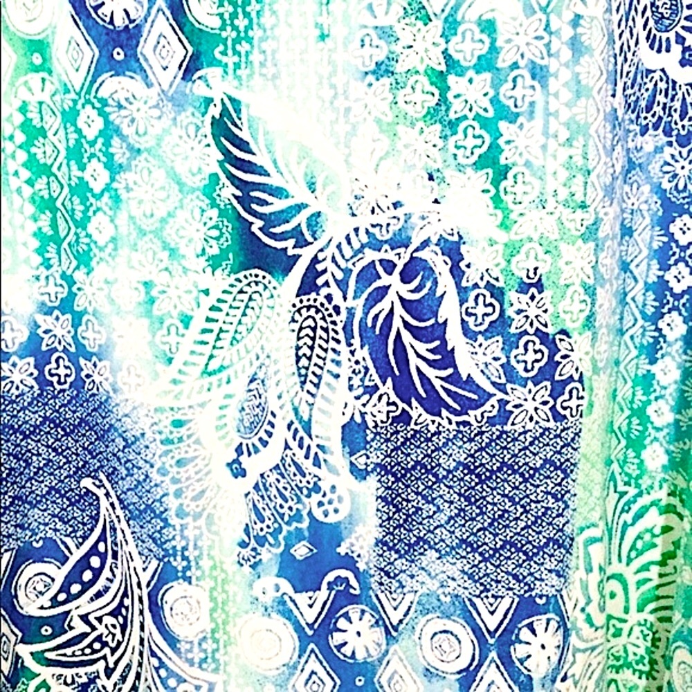 🌴NWOT Alfred Dunner Blue/Green Tropical Top (3X) - Picture 4 of 7